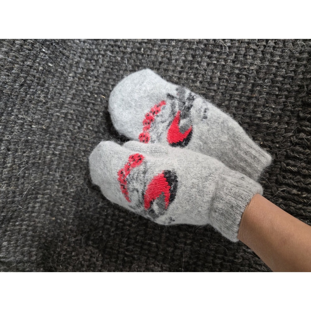 Handmade Goat Down Mittens Warm Winter Fluffy Knit Mitts